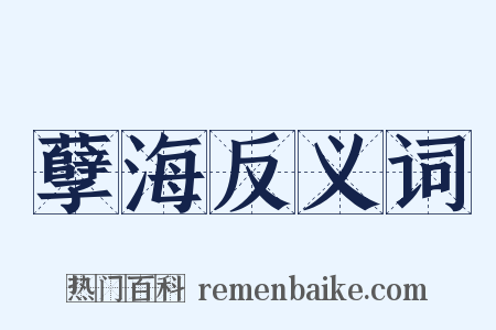 孽海反义词是什么意思的图片